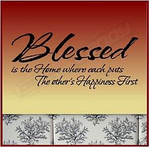 Blessed Is Wall Words Quotes Sticker Decals Sayings  