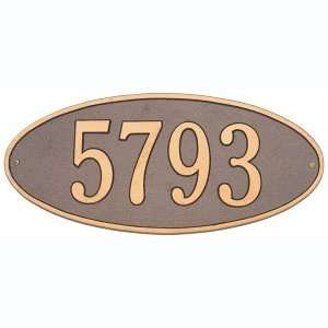   Line Estate Sized Madison Oval Address Plaques Patio, Lawn & Garden