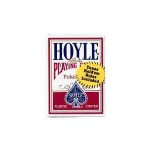    Hoyle Playing Cards Plastic Coated, Poker Size   Red Toys & Games