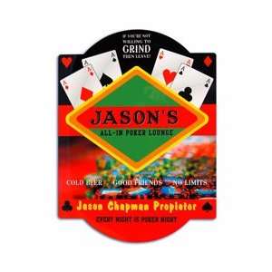  Personalized Poker Table Bar Sign    Sports 