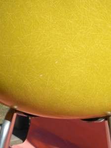   Miller Fiberglass Yellow Shell Chair Mid Century Modern VG  