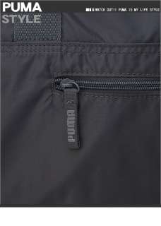 BN PUMA Core Shoulder Duffle Gym Bag Dark Gray  