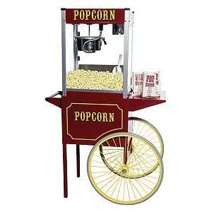  Theater Popcorn Machine with 6oz Kettle and Cart