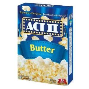 Act II Microwave Popcorn, Butter, 6 Count (Pack of 6)  