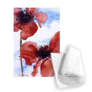  Poppies (w/c on paper) by Joan Thewsey   Tea Towel 100% 