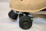   GRIP USA WOMENS 8 BEIGE SUEDE LEATHER CLASSIC ROLLER SKATES ^q  