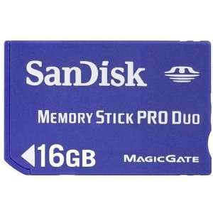  SanDisk 16GB Memory Stick Pro Duo Card SDMSPD 016G   Bulk 