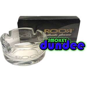 ROOR Mini Glass Ashtray and 10 Pack King Size Slim Rolling Paper Gift 
