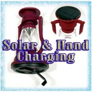 Solar Cell Panel Lantern+Handle Screw charger Camp Outdoor Light Lamp 