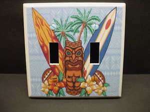 Tropical Tiki Surfboards Light Switch Cover DBL V039  