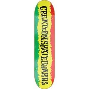 Creation Rasta Skateboard Deck   7.68 x 31.5  Sports 