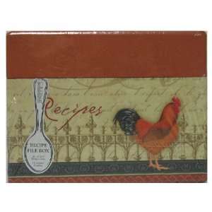  CR Gibson 4 by 6 Inch Recipe Card File Box, Prized Poultry 