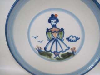 Mary Alice Hadley Stoneware Hand Painted Country Farmers Wife 9 