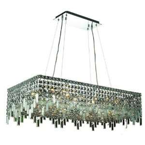 Ibiza Design 16 Light Rectangular 36 Adjustable Pendant Chandelier 