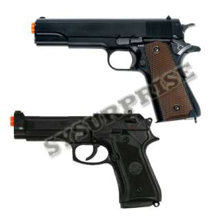 Mix Lot Metal M9 Colt 1911 Airsoft Pistol Gun Package  