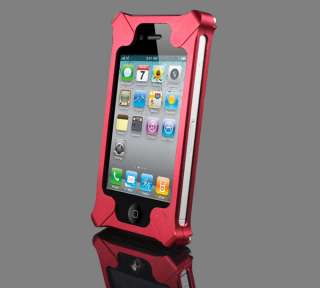 RED Luxury ALUMINUM CLEAVE METAL BUMPER CASE APPLE iphone 4 4s 