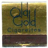   OLD GOLD CIGARETTES Printed Sticks Front Strike Matchbook  