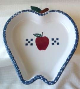 Figural Deep Dish Apple Chaparral Pottery PIE DISH USA  