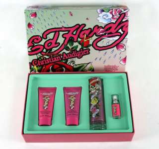 Ed Hardy womens perfume Spray ORIGINAL 4 pc Gift Set  