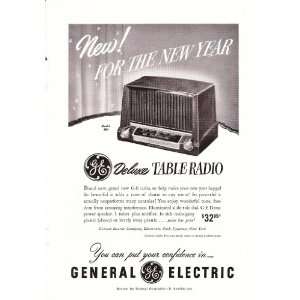   General Electric GE Table Radio Model 404 Original Vintage Print Ad