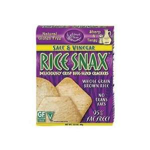Edward & Sons Salt & Vinegar Rice Snax Cracker 2.8 oz. (Pack of 6 