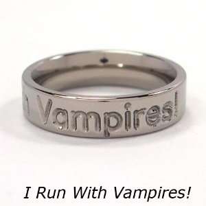   With Vampires Titanium Ring, Twilight Jewelry Free Sizing Band 4 17