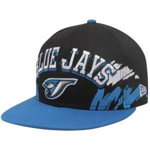  New Era Toronto Blue Jays Black Royal Blue Side Snapback 