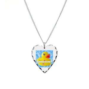  Necklace Heart Charm Rubber Ducky Girl HD Artsmith Inc Jewelry