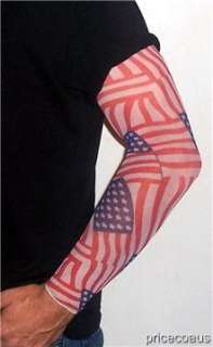 American Flag U.S.A. Temporary Tattoo Sleeves   1 Pair  