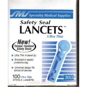 com 5 Boxes   SMU Safety Seal Lancets, Blood Glucose Sterile Lancets 