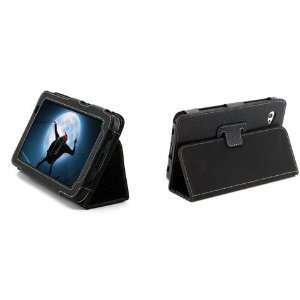  Samsung Galaxy Tab P1000 Black Leather Cover / Case with 