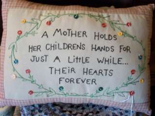 Throw Pillow 18x13 Stitchery A Mother Holds Children  