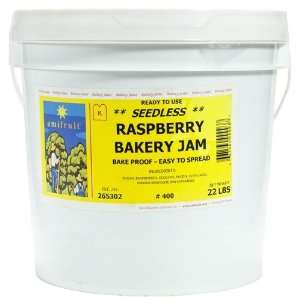 Raspberry Bakery Jam   Seedless   1 pail, 22 lb  Grocery 