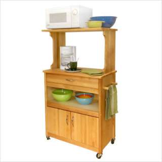 Catskill Craftsmen Microwave Cart with Open Shelving 1576  