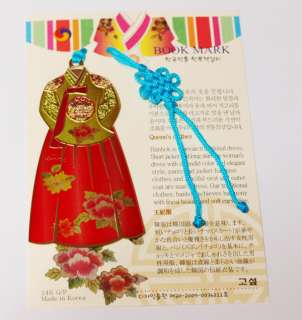 KOREAN TRADITIONAL BOOKMARK GOLD PLATING Queen Clothes  