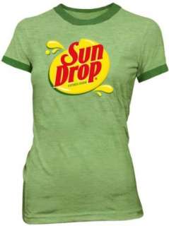  Sun Drop Citrus Soda Green Costume Juniors T shirt Tee Clothing