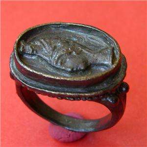 ROMAN BRONZE RING CAMEO WITH   