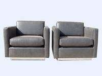 pair vintage modern knoll style lounge club chairs this listing is for 