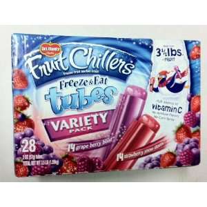 Fruit Chillers Freeze & Eat Tubes Variety 3.5lb Pack of 2 (2oz Each 