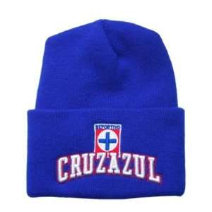  Beanie Cruz Azul Mexico FMF Soccer Futbol   Cuff Blue 