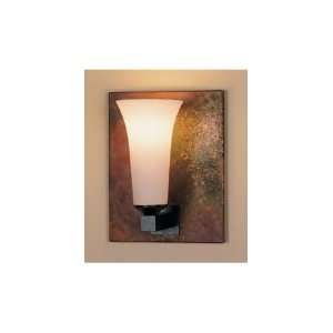    ZW68 Reflections 1 Light Wall Sconce in Bronze with Soft Amber glass