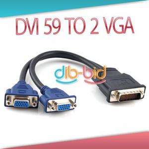 DVI 59 Pins Male to 2 VGA Female Adapter Splitter Cable for High End 