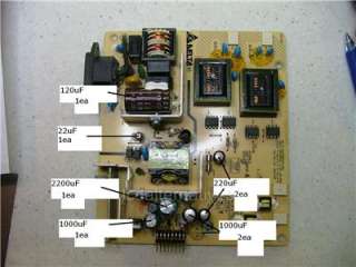 Repair Kit, Viewsonic VA1912wb LCD Monitor , Capacitors Only, Not the 
