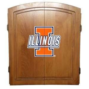  University of Illinois Dart Board Cabinet Case