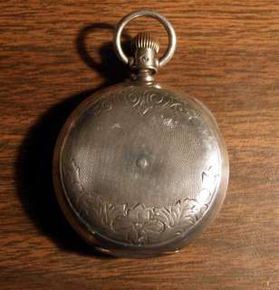   Watch Co. Pocket Watch   Hillside   7j SW LS   Coin Silver Case 1880