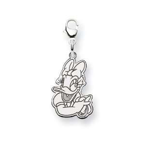    Sterling Silver Disney Daisy Duck Lobster Clasp Charm Jewelry