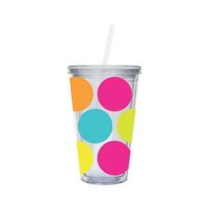  Insulated Cup w/Straw & Twist Lid Polkadot Everything 