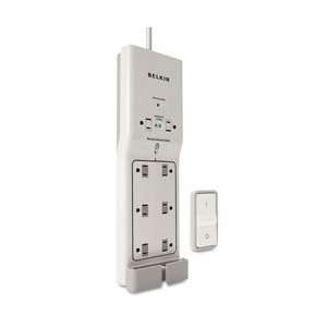   Surge Protector w/Remote Switch, 8 Outlets, 4 ft Cord Electronics