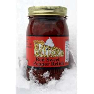 SLICE OF GEORGIA All Natural Red Sweet Pepper Relish, 16 oz jar 