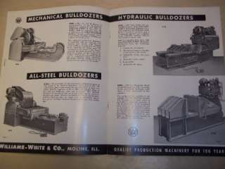 Vtg Williams White Catalog~Press/Punches/Shears~Machine  